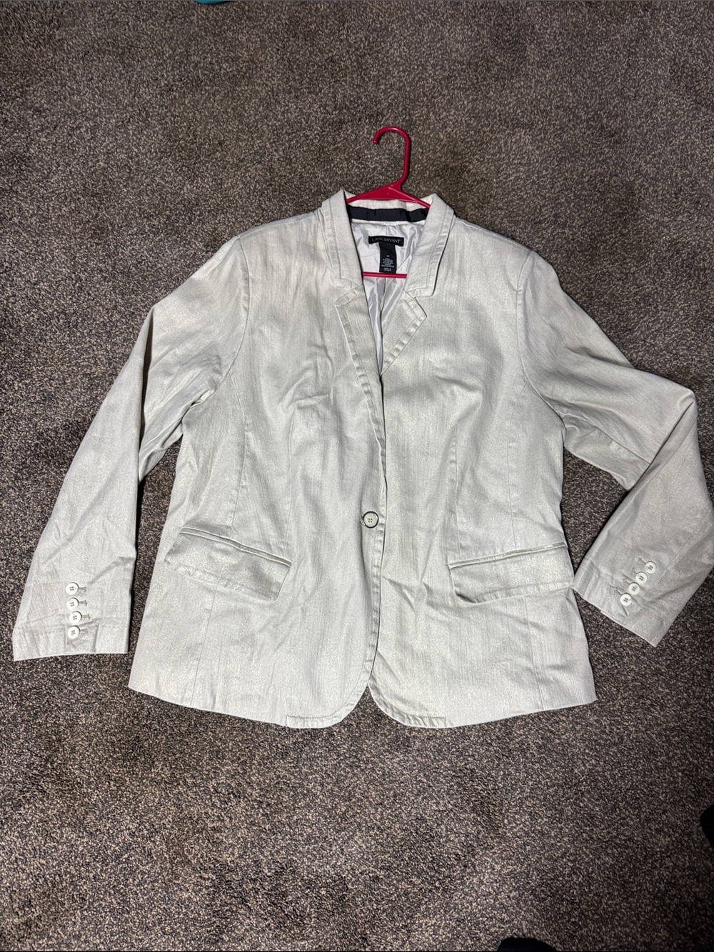 Gold Lane Bryant Single-Button Blazer 20 20W Women’s woman Jacket Like New